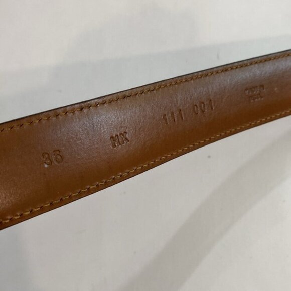 Tommy Hilfiger Black Leather Classic Belt Size 36 - Picture 9 of 13